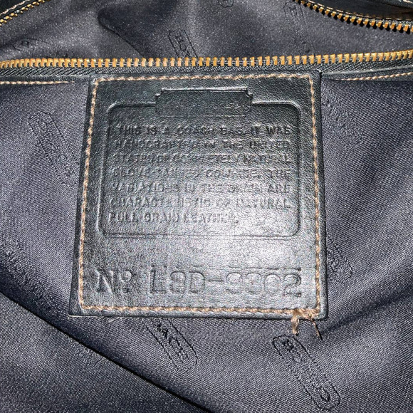 COACH VINTAGE BLACK LEATHER BLEECKER BUCKET BAG 9302 Made in United States - Picture 5 of 16